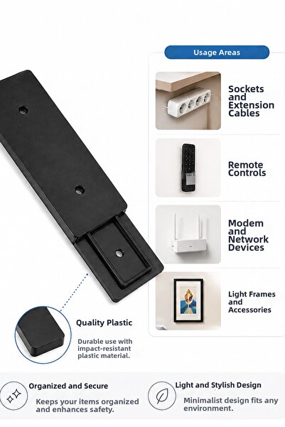 omilife 6-Piece Adhesive Sled Hanger Apparatus Item Cable Socket Fixer Holder Organizer Home Office