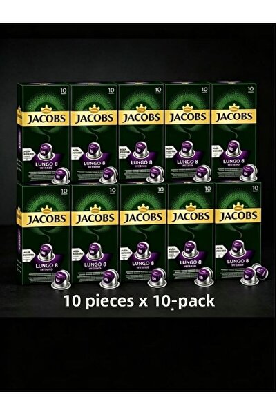 shop Jacobs Lungo 8 Intenso Capsule Coffee 10 Pieces Nespresso Compatible