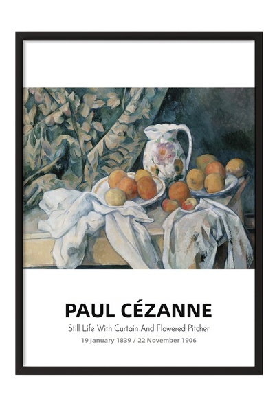 Postifull Paul Cezanne, Painting with Black Frame, Art Series No:110470