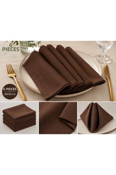 Sister Home Design Set of 6 Fabric Napkins 40X40 cm – Stain Resistant - Luxur...