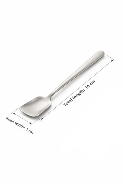 İMMO MADENİ MUTFAK EŞYALARI Gold Ice Cream Spoon 2.5 mm Extra Thick Stainless Steel 6 Pcs