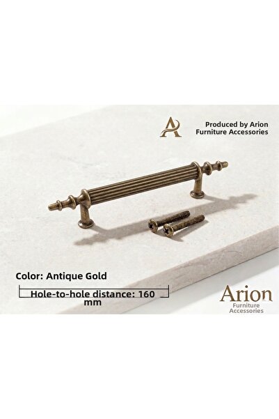 Arion مقابض أثاث عتيقة الطراز، مقابض خزانة، 5 قطع، مقاس 160 مم (16 سم)