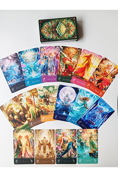 VectoraWorks Elf's Dream Tarot Deck 78-Card Matte Cellophane Fantasy Tarot Ca...
