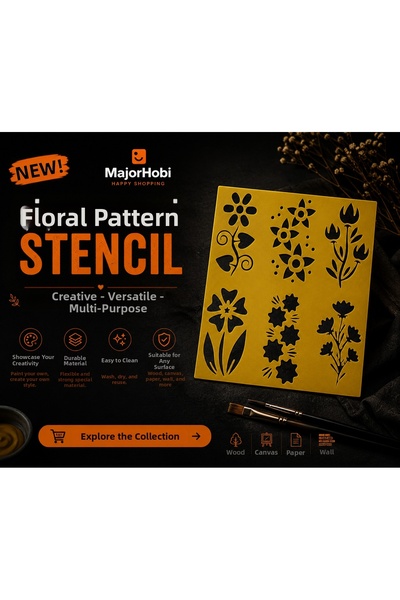 Major Hobi Flower Pattern Stencil Template Set Decorative Painting Mold