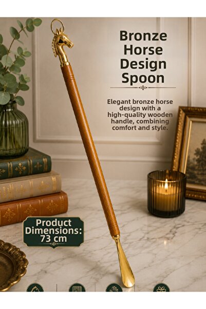 moryconcept Brass Horse Design Kerata 73 cm – Stylish and Ergonomic Design wi...
