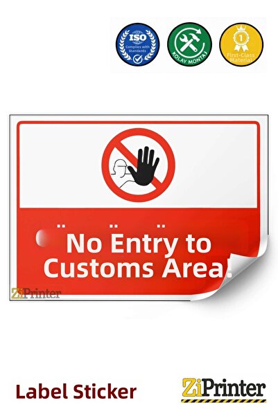 ZiPrinter Customized No Entry to the Site Warning Sign Sticker 15X21 cm