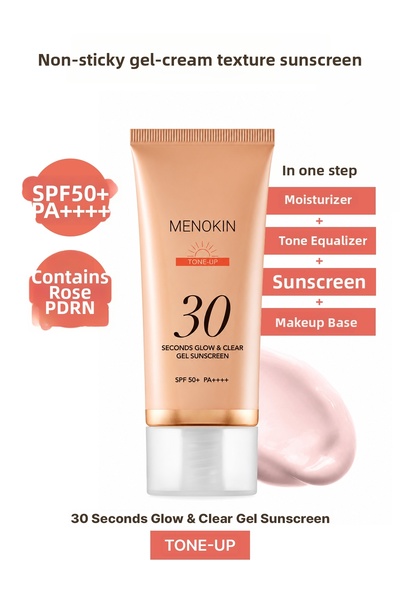Menokin Tone Equalizing Gel-Cream Textured Sunscreen 30 Seconds Glow & Clear ...