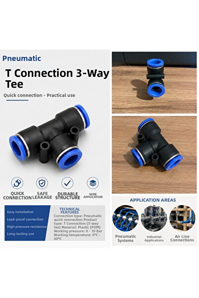 GENERAL Pneumatic 12mm t Type Quick Connector Fitting Air Plumbing Coupler