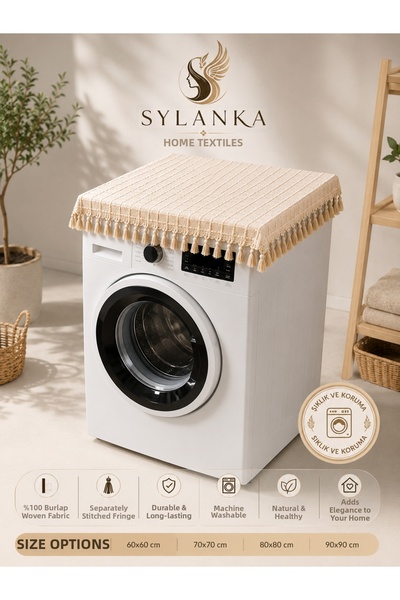 SYLANKA Husă pentru mașina de spălat Monika Püsküllü - Husă decorativă pentru...