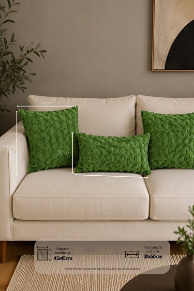 Mislina Home غطاء وسادة وغطاء وسادة مزخرف بوهيمي مقاس 30 × 50 سم باللون الأخض...