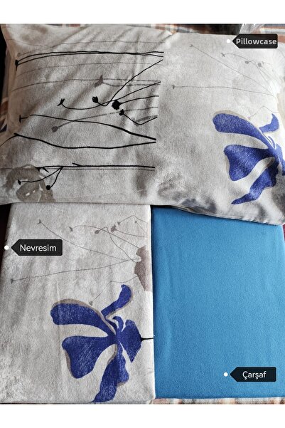 Sarev 100% Cotton Flannel Double Duvet Cover Set