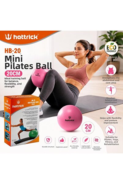 BuradaBuldun Mini Pilates Ball 20 cm Pink Pilates Yoga Fitness Exercise Balan...