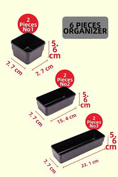 color house Culoare neagră (Piano Black) Set organizator 6 piese Organizator ...