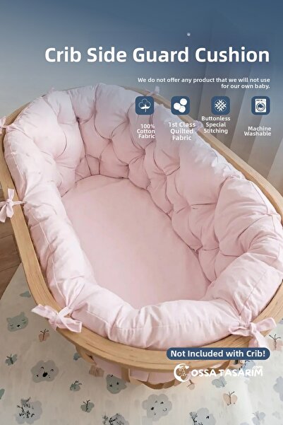 yasetex tasarım Cotton Fabric Basket Crib Edge Protection Cushion