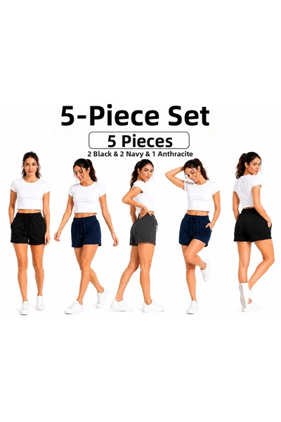 Isıl Termal |   Set de 5 pantaloni scurți avantajoși pentru femei 2 NEGRE 2 A...