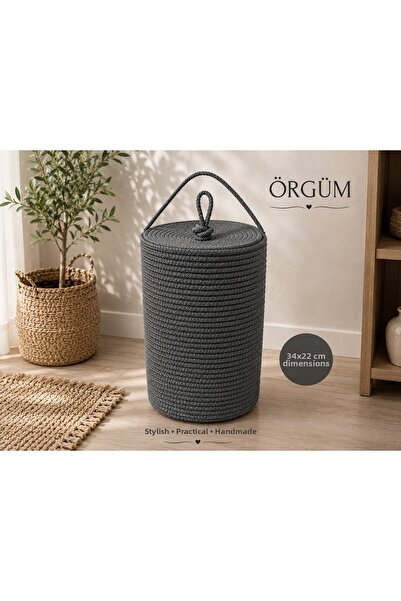 ÖRGÜM Suport pentru genți 33x22 cm Coș organizator cu aspect de răchită