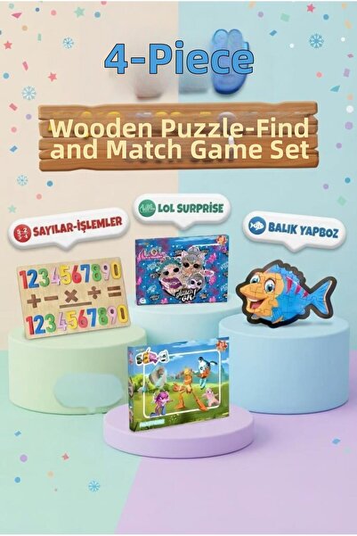 Tıfıl Toys مجموعة ألعاب تعليمية وممتعة تتكون من 4 ألغاز إطارية وغزازات قصصية ...