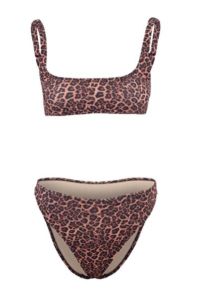 Trendyol Collection Set bikini brazilian de bază cu talie normală și picior î...