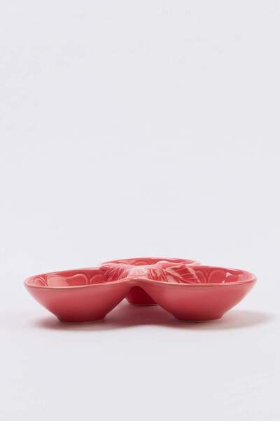 TRENDYOLMİLLA HOME 3-Compartment Flower-Shaped Ceramic Presentation Plate Tph...