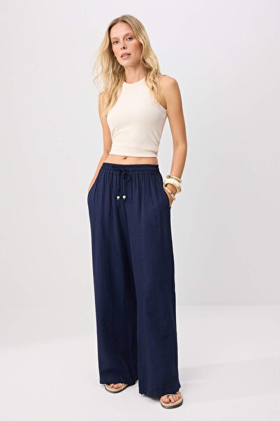 Trendyol Collection Pantaloni bleumarin TWOSS26PL00215