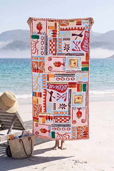 TRENDYOLMİLLA HOME Bedrucktes Strandtuch 70x140cm TPHSS26PH00005