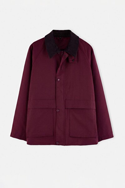 Trendyol Collection Burgundy Regular Unisex Coat Tmnaw25Mo00017