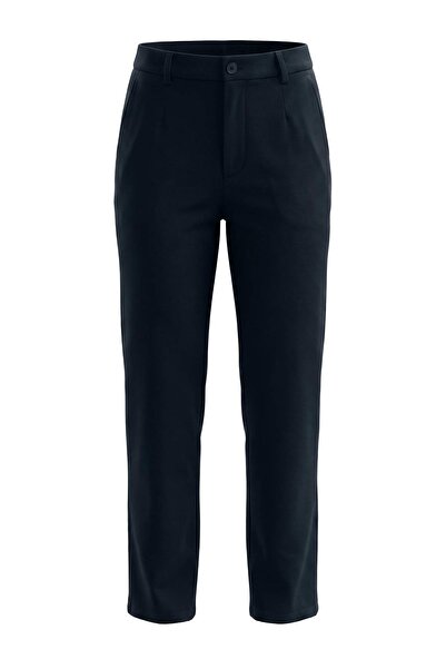 Trendyol Collection Navy Blue Cotton Chino Pocket Lycra Straight Pipe Leg Kni...