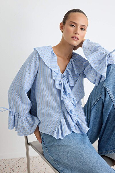 Trendyol Collection Blue Blouse Twoaw27Bz00268