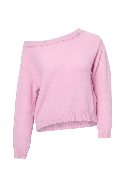Trendyol Collection Wardrobe Essentials سترة تريكو وردية اللون ذات ملمس ناعم ...