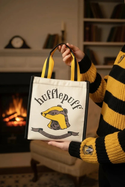Miniso Harry Potter Lisanslı Hufflepuff Yiyecek Çantası – Dayanıklı Astarlı B...