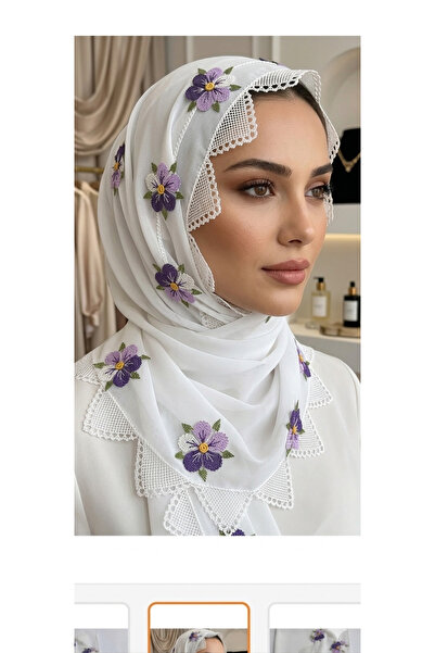 NUMİSTORE İğne oyası beyaz renk namaz örtüsü