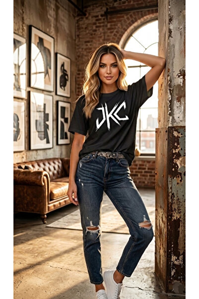 JAKC WAYS JKC Τυπωμένο Γυναικείο T-Shirt Oversize / Κορυφαία Ποιότητα