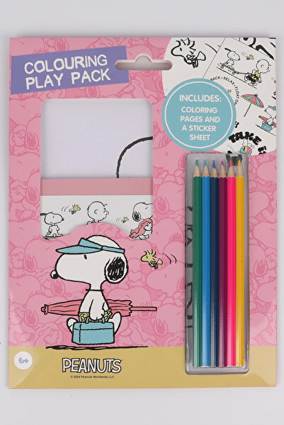 Miniso Snoopy Lisanslı Seyahat Serisi Renkli Boyama ve Sticker Seti