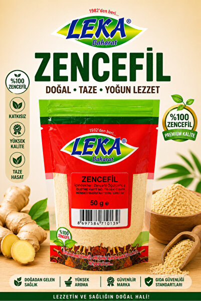 leka baharat Zencefil Tozu 50 g – Yüksek Aromalı Baharat – Tatlı, Çay, Yemek ...
