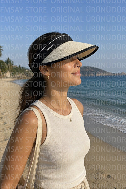 Emsay Store Single Cream Beach Premium Luxury Visor Hat with 14 cm Width –The...