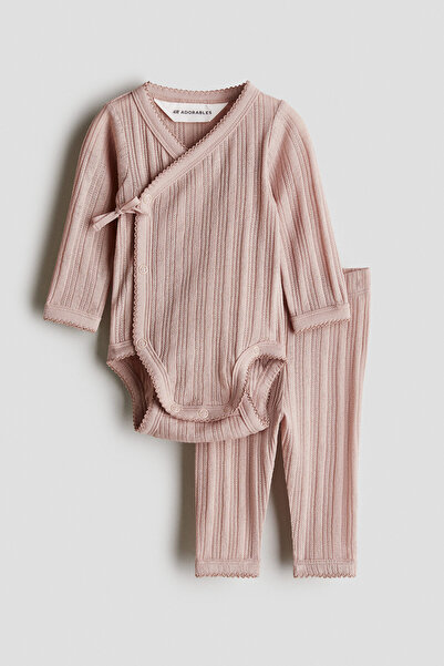 H&M 2 Parçalı Delik Desenli Set