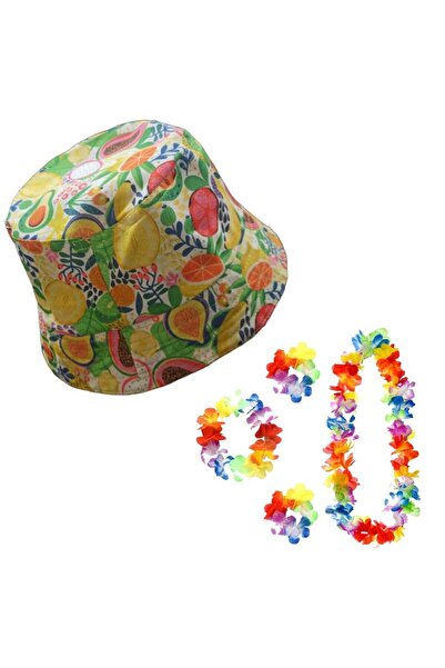 partidolu Σετ 4 τεμαχίων Hawaii και μοντέλο κουβά Φρουτώδες καλοκαιρινό υφασμ...