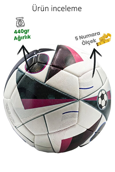 Hsport PEMBE 2024 Dünya Kupası Futbol Topu DAYANIKLI Yüksek Halı Saha Çim Beton Zemin idman Top 5 No