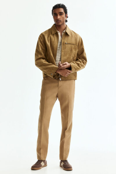 H&M Keten Takım Pantolonu Slim Fit