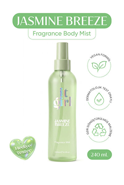 It Girl Jasmine Breeze Body Mist Vücut Spreyi 240 ml- Beyaz Çiçek ve Yasemin ...