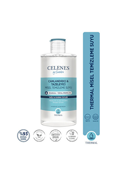 celenes by sweden ماء تنظيف ميسيلار الحراري للبشرة الدهنية/المختلطة 400 مل