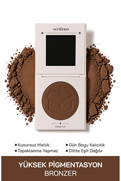 Sentinus Deep Cut Bronzer | Mat Pudra Bronzer & Kontür | Yüksek Pigment | İpe...