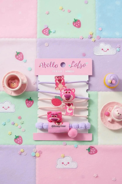 Miniso مطاط شعر مرخص من ديزني فلوفى (6 قطع)