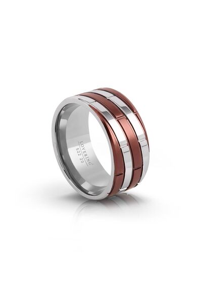 Lovering خاتم رجالي من الفولاذ LVR522E