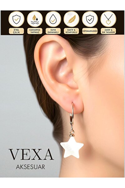 Vexa Aksesuar Natural Stone Earrings 316L Stainless Steel Earrings – Boxed – ...