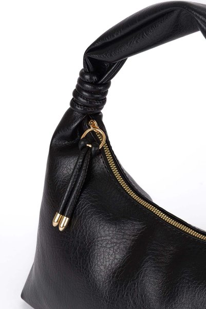 Z&ÇBUTİKK Women's Soft Textured Knotted Handle Shoulder Bag – Casual & Stylish Use