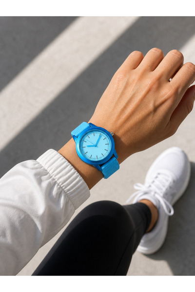 Reddington Unisex Çelik Kasa Silikon Mavi Kordon 38mm Kol Saati
