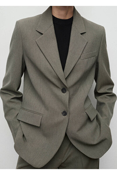 MANGO Woman Blazer Jacket with Pockets
