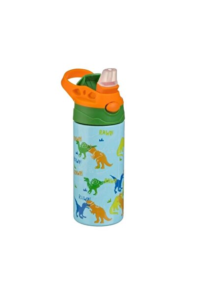divendi-ro Sticlă izotermă pop-up pentru copii cu dinozauri, 500 ml, oțel ino...
