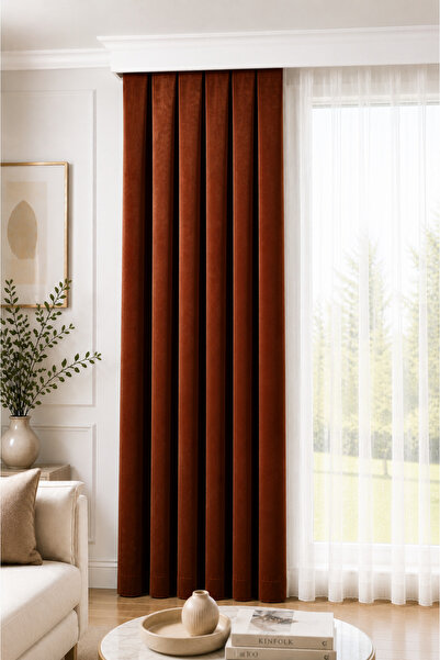 BURCIN HOME ستارة خلفية مطوية 1/3 بمقاس 80x250 سم (260/270 سم) ذات جناح واحد ...